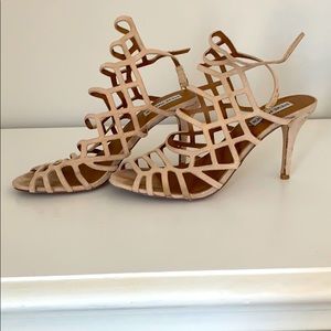 Gently worn Steve Madden Suede Nude Heels